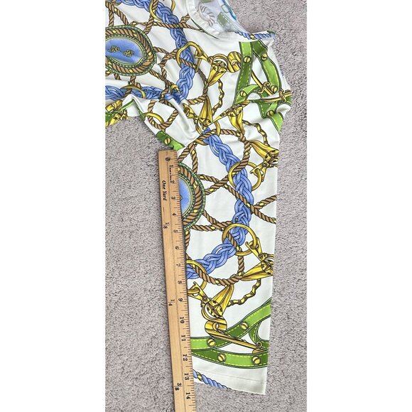 J.McLaughlin Top Size Small Catalina Chain Rope Print 3/4 Sleeve - Picture 8 of 11